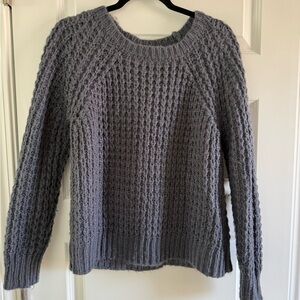 Hippie Rose Textured Gray Sweater